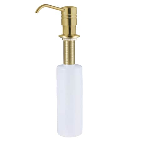 Kingston Brass SD2617 Straight Nozzle Metal Soap Dispenser, Brushed Brass SD2617